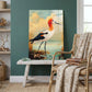 American Avocet Coastal Art Glass Board, Coastal Kitchen Decor, Charcuterie & Serving Tray