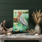 Reddish Egret Coastal Art Glass Board, Coastal Kitchen Decor, Charcuterie & Serving Tray