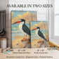 Black Skimmer Coastal Art Glass Board, Coastal Kitchen Decor, Charcuterie & Serving Tray