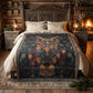 Cozy Celestial Owl Woven Blanket | Whimsical Woodland Throw
