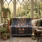 Cozy Celestial Owl Woven Blanket | Whimsical Woodland Throw