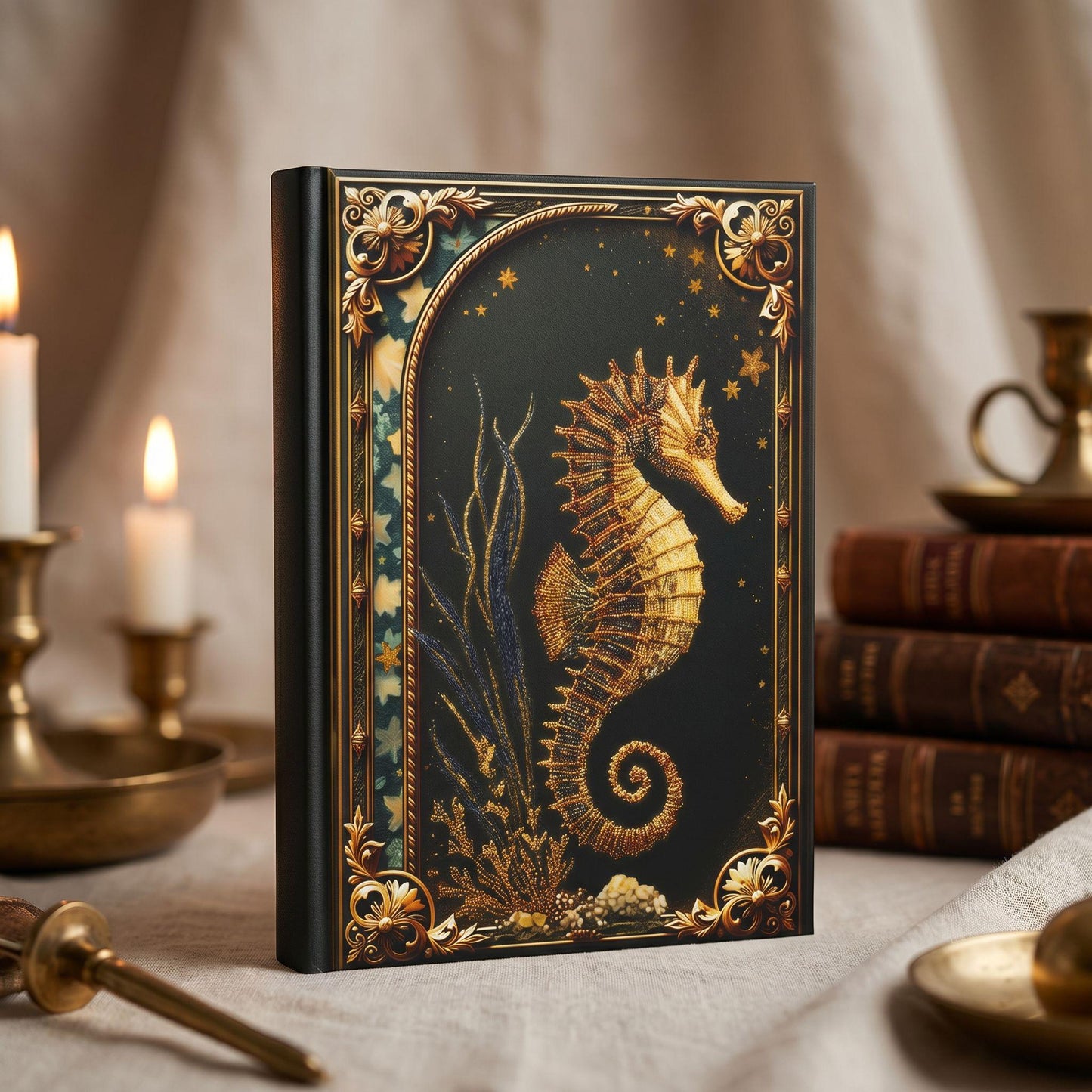 Enchanted Seahorse – Hardcover Journal