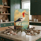 American Avocet Coastal Art Glass Board, Coastal Kitchen Decor, Charcuterie & Serving Tray
