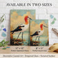 American Avocet Coastal Art Glass Board, Coastal Kitchen Decor, Charcuterie & Serving Tray