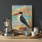 Black Skimmer Coastal Art Glass Board, Coastal Kitchen Decor, Charcuterie & Serving Tray