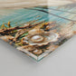 Egret Coastal Art Glass Board, Coastal Kitchen Decor, Charcuterie & Serving Tray