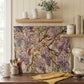 Lilac Botanical Glass Art Panel, Floral Tempered Glass Wall Decor, Cottage Garden Accent