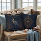 Blue Heron Coastal Pillow, Nautical Throw Pillow, Navy Coastal Cushion, Beach House & Lake House Decor, Coastal Grandma Style