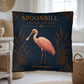 Roseate Spoonbill Coastal Pillow, Nautical Throw Pillow, Navy Coastal Cushion, Beach House & Lake House Decor, Coastal Grandma Style