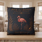 Pink Flamingo Coastal Bird Faux Suede Pillow, Bird Lover Home Decor (Cover or Insert)