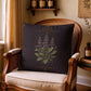 Sage Apothecary Pillow, Botanical Throw Pillow, Cottagecore Cushion, Dark Academia Decor, Herbal Home Accent