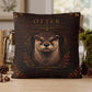 Otter Woodland Studies Pillow, Faux Suede Cabin Decor, Nature Lover Accent (Cover or Insert)