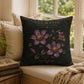 Clematis Botanical Studies Faux Suede Pillow, Vintage Floral Home Decor (Cover or Insert)