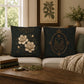 Gardenia Botanical Studies Faux Suede Pillow, Vintage Floral Home Decor (Cover or Insert)