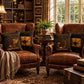Archivist Cabinet of Curiosities Faux Suede Pillow, Vintage Curio Home Decor (Cover or Insert)