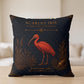 Scarlet Ibis Coastal Bird Faux Suede Pillow, Bird Lover Home Decor (Cover or Insert)
