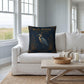 Blue Heron Coastal Pillow, Nautical Throw Pillow, Navy Coastal Cushion, Beach House & Lake House Decor, Coastal Grandma Style
