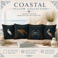 Blue Crab Coastal Pillow, Nautical Throw Pillow, Navy Coastal Cushion, Beach House & Lake House Decor, Coastal Grandma Style