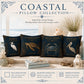 Roseate Spoonbill Coastal Pillow, Nautical Throw Pillow, Navy Coastal Cushion, Beach House & Lake House Decor, Coastal Grandma Style