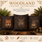 Fox Woodland Pillow, Rustic Throw Pillow, Cabin Decor Cushion, Lodge Style Accent, Wildlife Home Decor