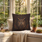 Owl Woodland Pillow, Rustic Throw Pillow, Cabin Decor Cushion, Lodge Style Accent, Wildlife Home Decor