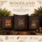 Owl Woodland Pillow, Rustic Throw Pillow, Cabin Decor Cushion, Lodge Style Accent, Wildlife Home Decor