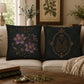 Clematis Botanical Studies Faux Suede Pillow, Vintage Floral Home Decor (Cover or Insert)