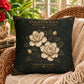 Gardenia Botanical Studies Faux Suede Pillow, Vintage Floral Home Decor (Cover or Insert)