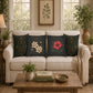 Gardenia Botanical Studies Faux Suede Pillow, Vintage Floral Home Decor (Cover or Insert)