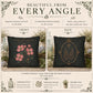 Pink Dogwood Botanical Studies Faux Suede Pillow, Vintage Floral Home Decor (Cover or Insert)