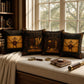 Antiquarian Cabinet of Curiosities Pillow, Dark Academia Throw Pillow, Library Decor Cushion, Museum Style Home Accent