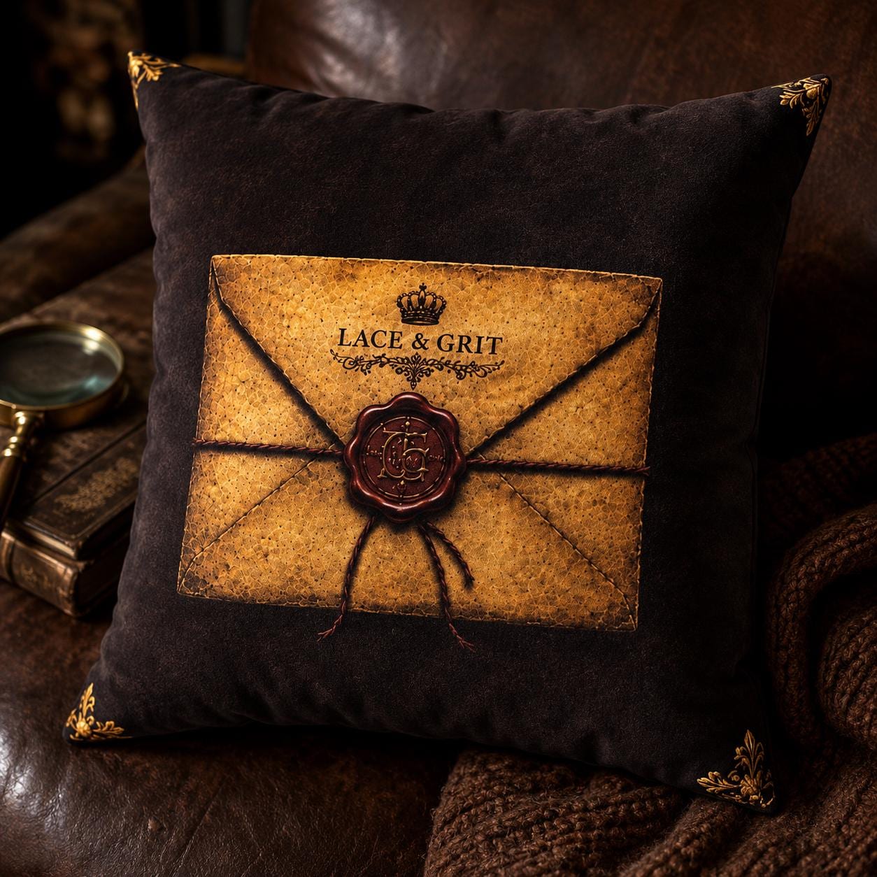 Archivist Cabinet of Curiosities Faux Suede Pillow, Vintage Curio Home Decor (Cover or Insert)