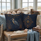 Blue Heron Pillow, Indoor Faux Suede or Outdoor Coastal Bird Decor