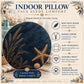 Blue Heron Pillow, Indoor Faux Suede or Outdoor Coastal Bird Decor