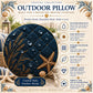 Blue Heron Pillow, Indoor Faux Suede or Outdoor Coastal Bird Decor