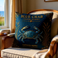 Blue Crab Coastal Pillow, Nautical Throw Pillow, Navy Coastal Cushion, Beach House & Lake House Decor, Coastal Grandma Style