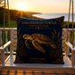 Loggerhead Turtle Coastal Pillow, Nautical Throw Pillow, Navy Coastal Cushion, Beach House & Lake House Decor, Coastal Grandma Style