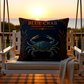 Blue Crab Coastal Pillow, Nautical Throw Pillow, Navy Coastal Cushion, Beach House & Lake House Decor, Coastal Grandma Style