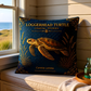 Loggerhead Turtle Coastal Pillow, Nautical Throw Pillow, Navy Coastal Cushion, Beach House & Lake House Decor, Coastal Grandma Style