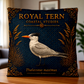 Royal Tern Coastal Pillow, Nautical Throw Pillow, Navy Coastal Cushion, Beach House & Lake House Decor, Coastal Grandma Style