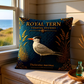 Royal Tern Coastal Pillow, Nautical Throw Pillow, Navy Coastal Cushion, Beach House & Lake House Decor, Coastal Grandma Style